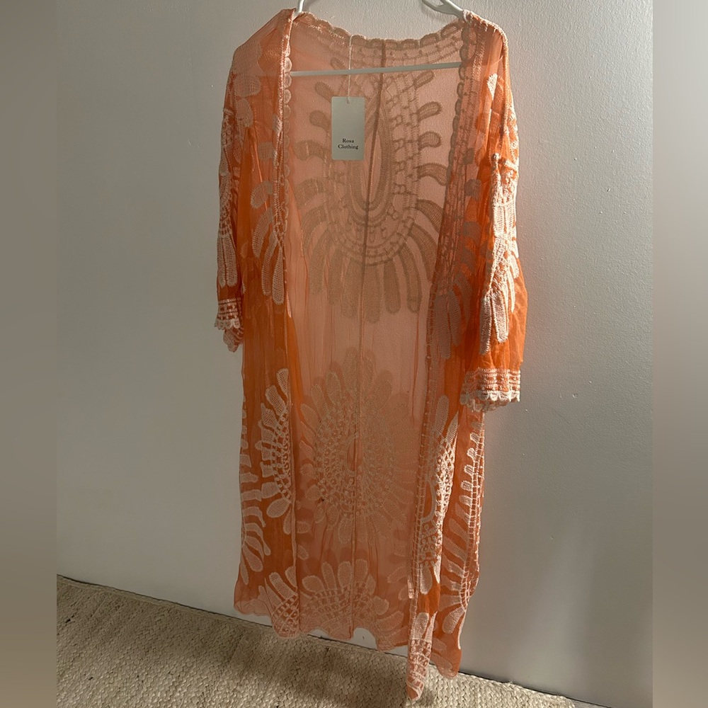 Orange Lace Women’s Robe